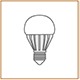 Energy efficient lighting icon