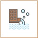 Waste water recycling icon